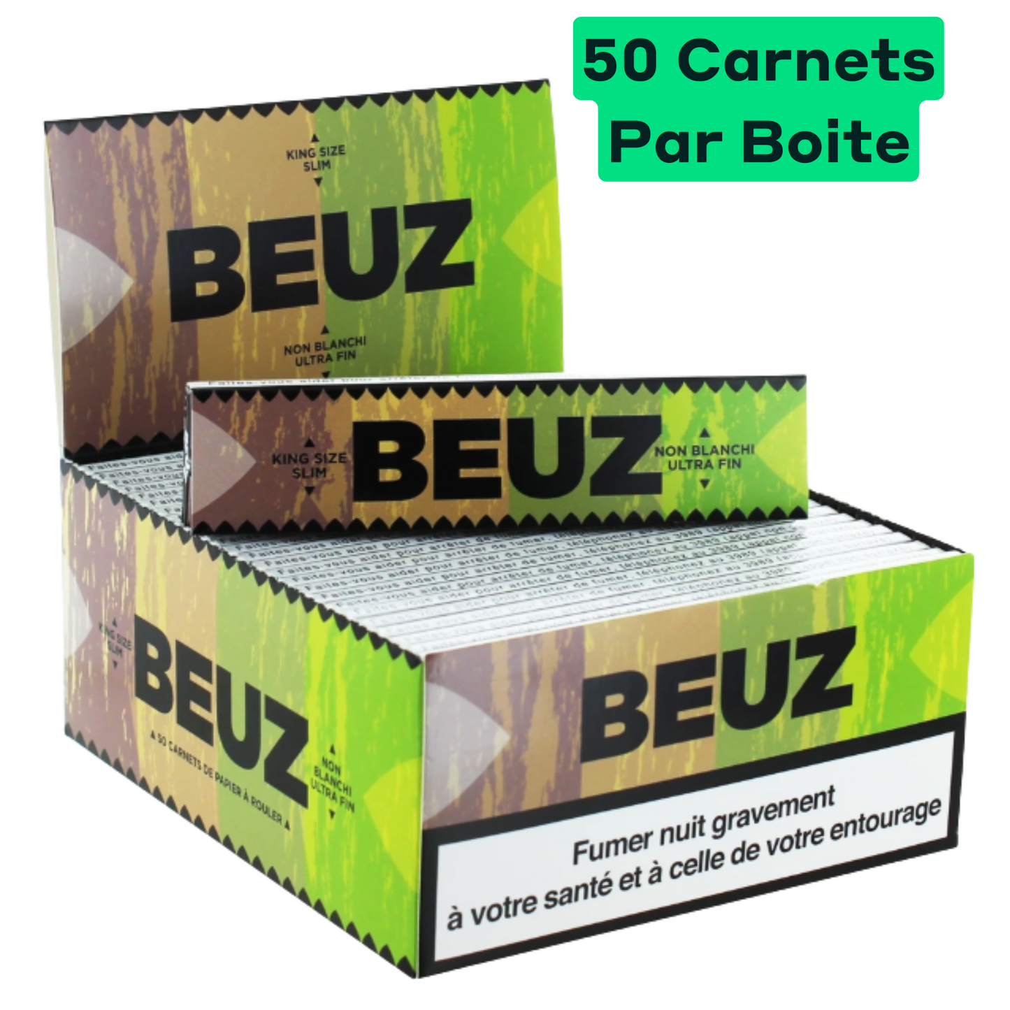 Feuille Slim Beuz Brown (50 carnets)