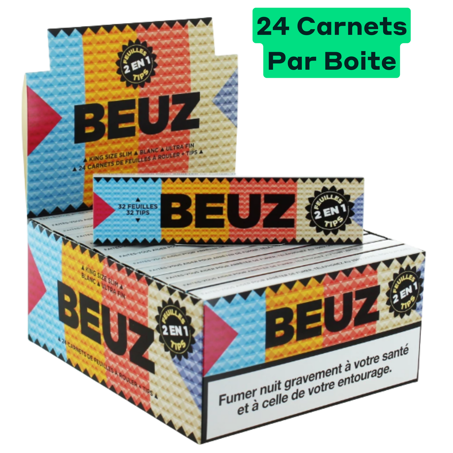 Feuille Slim Beuz + Cartons (24 carnets)