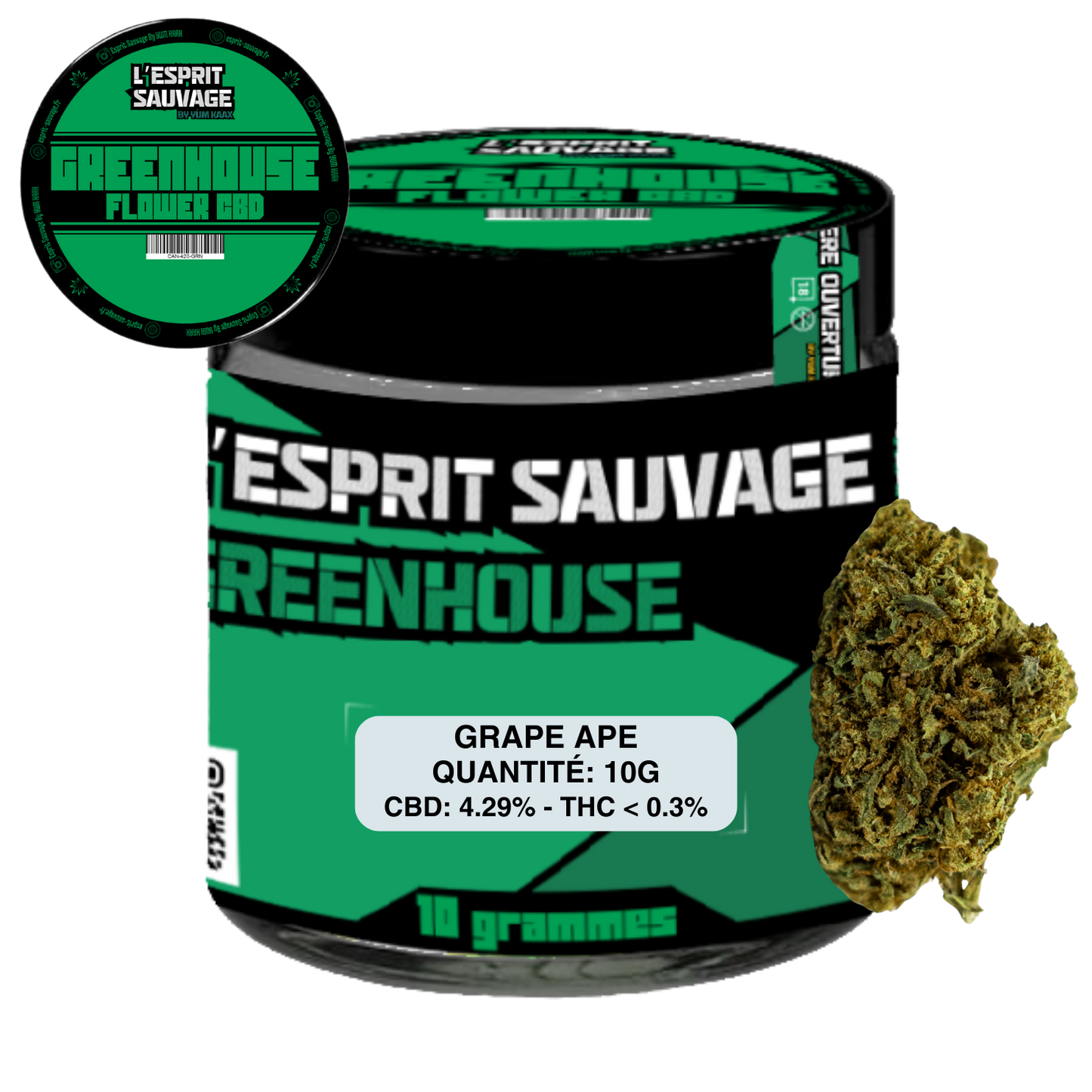 GRAPE APE - POT GREENHOUSE - FLEURS CBD